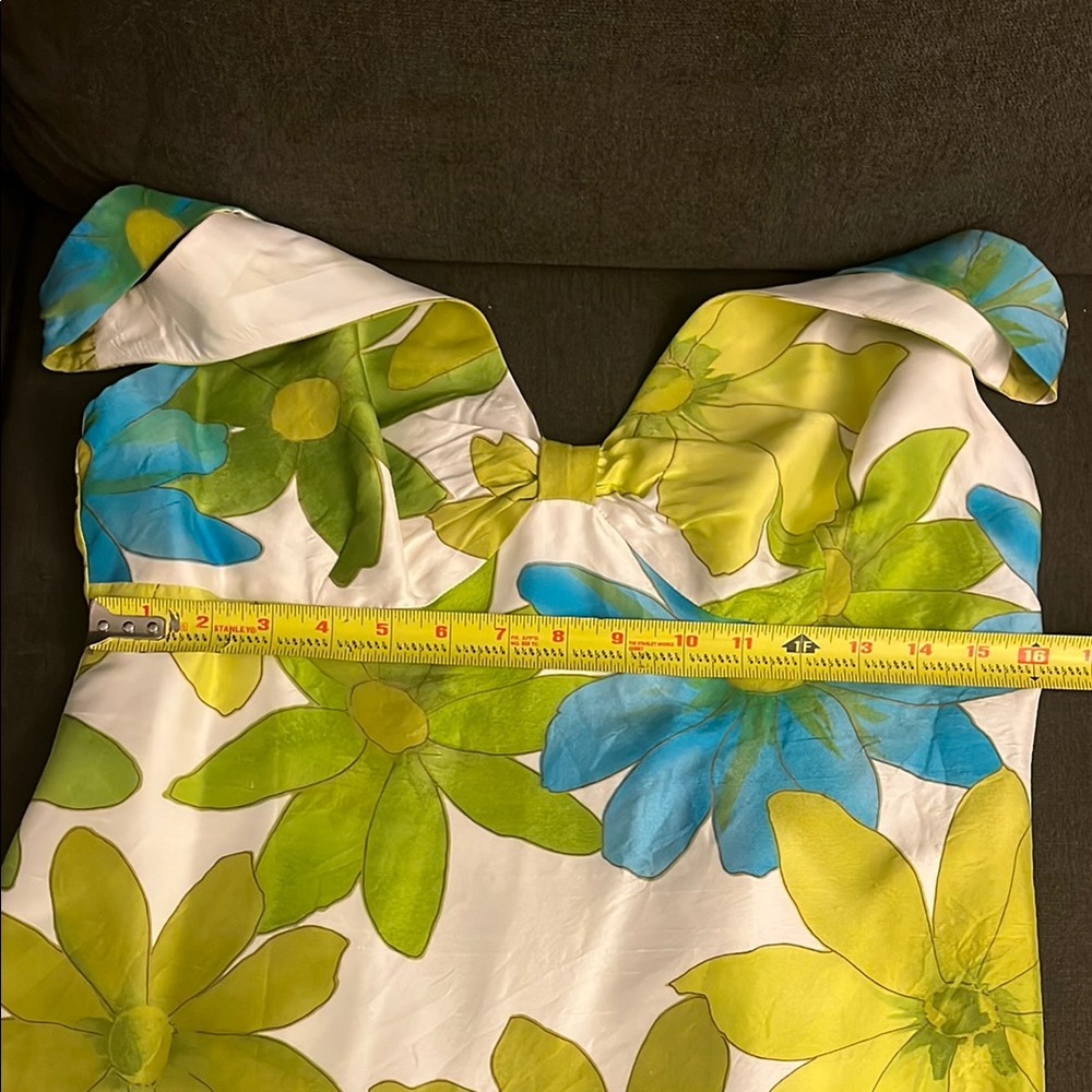 Muse Green and Blue Floral Midi Dress - Picture 8 of 10